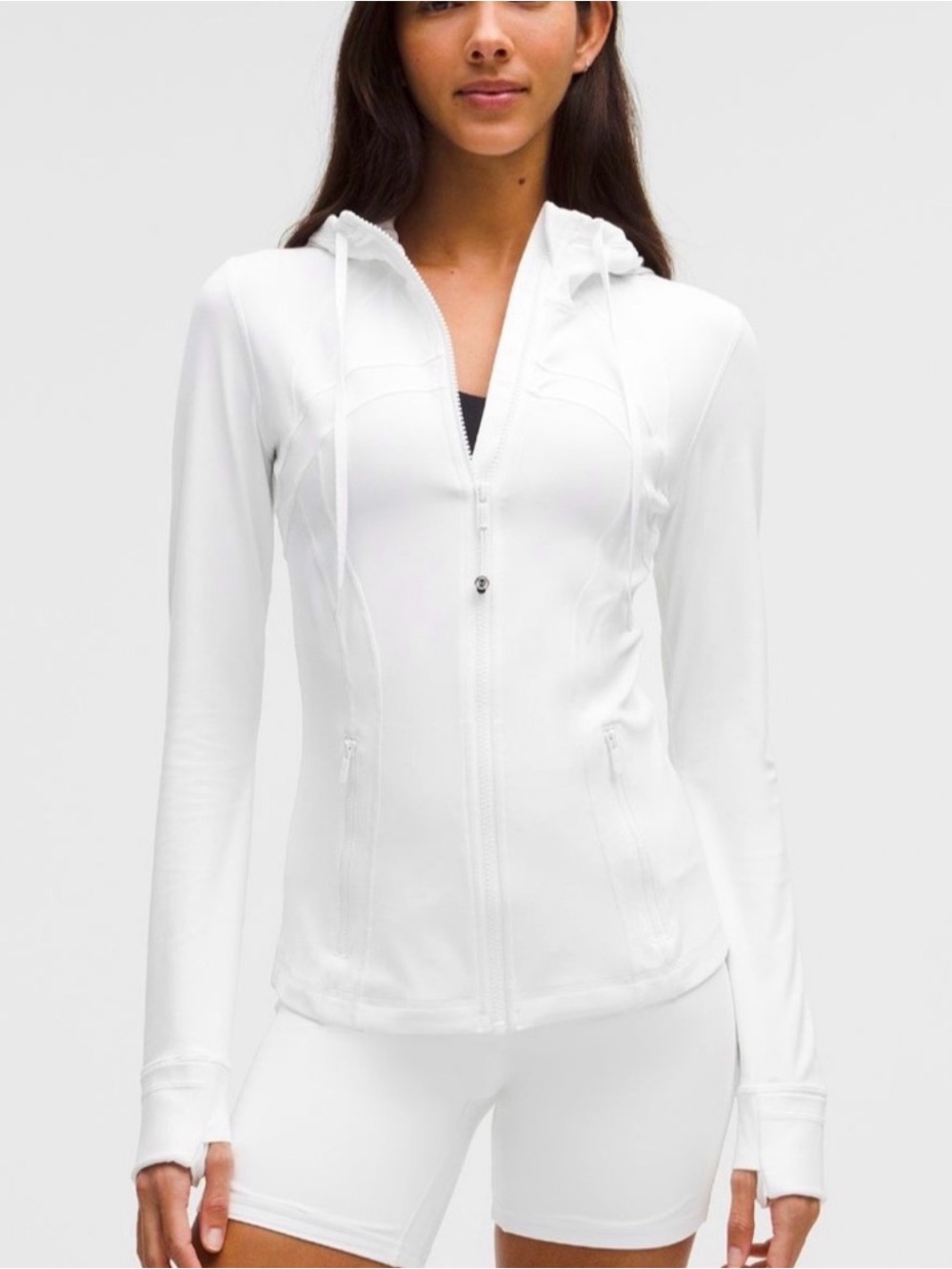 lululemon athletica White Full-Zip Hooded Jacket